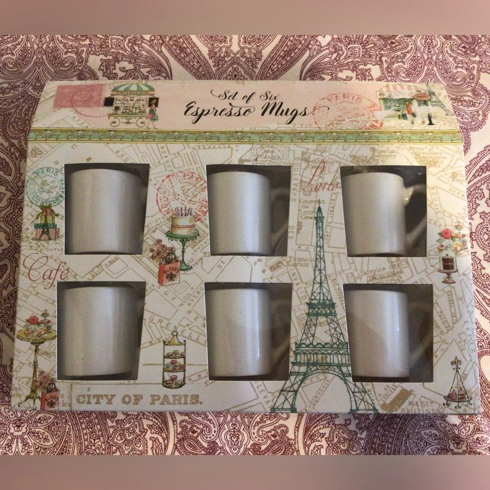 Kathryn White Demitasse Espresso Mug Gift Set